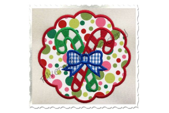 Applique Framed Candy Canes Design Review